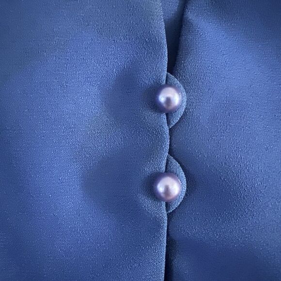 Watters & Watters Sz 20 MOB MOG Long Gown & Blazer Cobalt Blue Sheath Embroidery - Picture 4 of 16